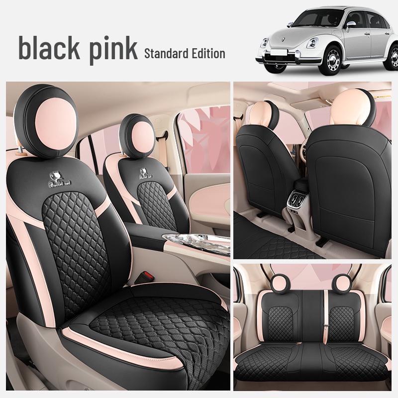 ORA Ballet Cat Cartoon Seat Cushion: All-Season, Full-Wrap Car Seat Cover In Special Leather.