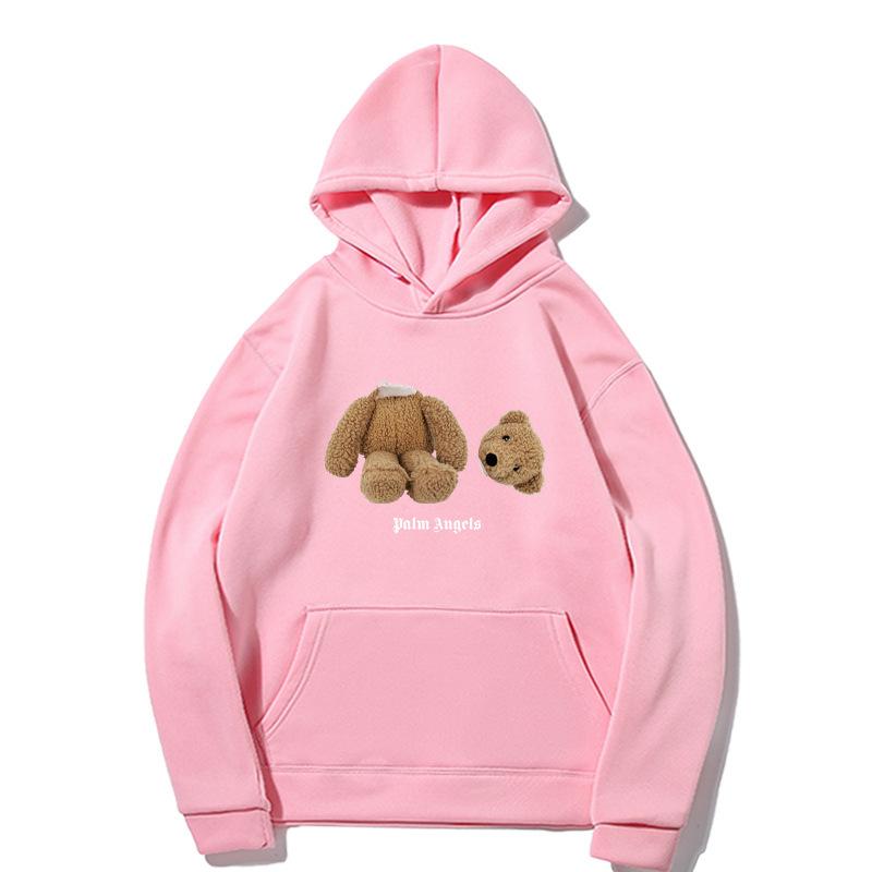 palm angels bear moletom com capuz pink