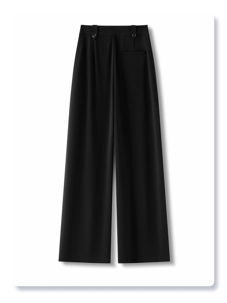 Women's Coffee-Colored High-Waist Straight-Leg Pants: Slimming, Petite Fit, Wide-Leg, Perfect for Spring/Summer 2026.