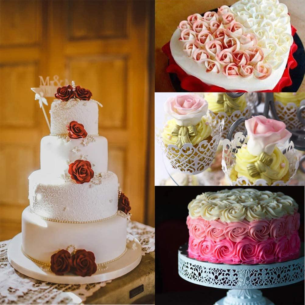 3 szt. Formy płatków róży Wykrawacz płatków róży do dekoracji ciasta, lukru plastycznego, narzędzia do pieczenia