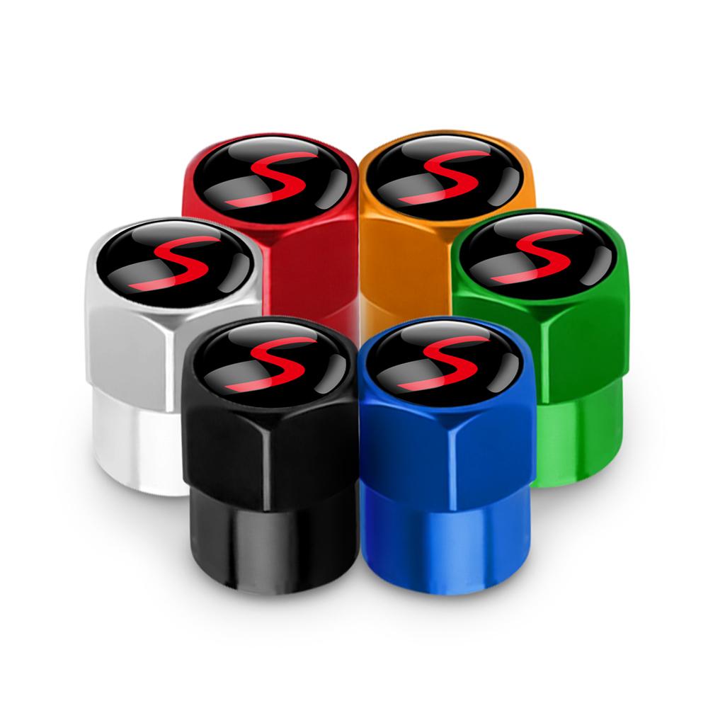 4pcs Car Metal Badge Wheel Tire Valve Caps Stem Cover For Mini Cooper S JCW Works F54 F55 F56 F57 F60 R50 R52 R53 R55 R56 R57 phgqd66