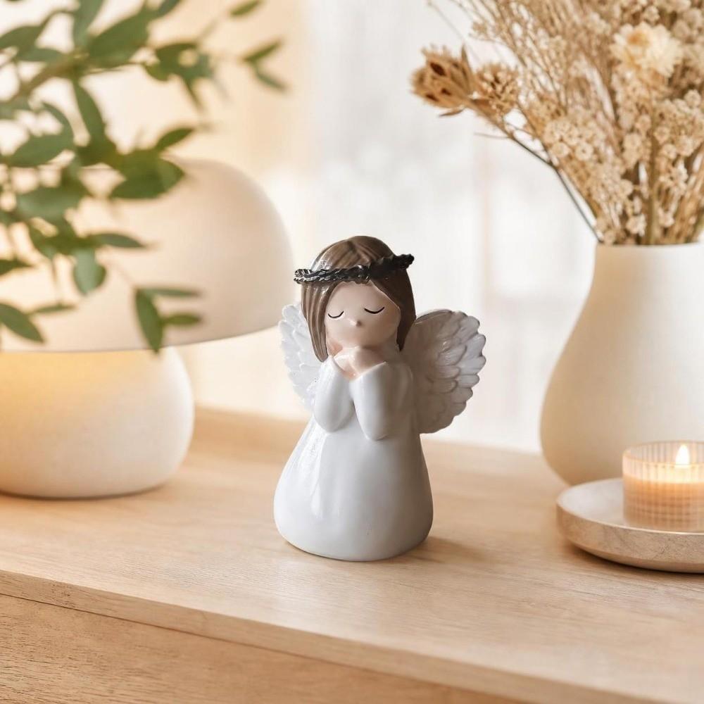 Resin Prayer Angel Statue Home Decor Pray Girl Ornaments Cherub Statue Desktop Decoration