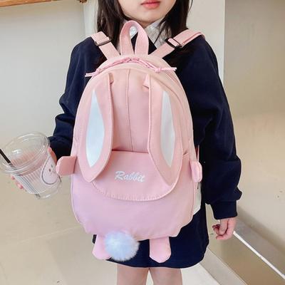 Mochila de Conejo para Niños Linda Mochila Escolar de Conejito con Correas de Hombro Ajustables Mochila Pequeña para Niños Niñas de Preescolar Guardería