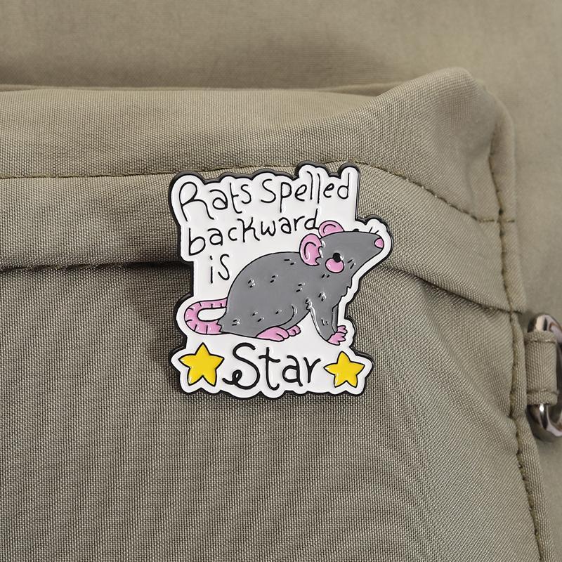 Ratten Sterne Emaille Anstecknadeln Cartoon Niedliche Maus Broschen Reversabzeichen Lustige Kreative Tier Zitate Schmuck Geschenk für Freunde