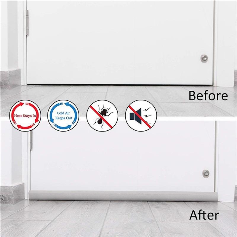 DIY Single Side Door Seam Draft Stopper Adjustable Wear-resistant Leather Door Seal Strip NEW High Quality Durable