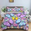 Top 3D-gedrucktes Bettwäsche-Set Schmetterlingsmuster Bettbezug Steppdeckenbezüge Einzelbett Doppelbett King-Size Für Bettdeckenbezug Mit Kissenbezug