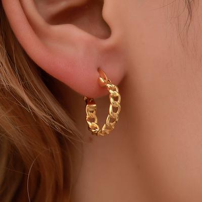 Cold Wind Simple Hollow Geometric Earrings Short Irregular Chain Earrings Female Jewelry ADM