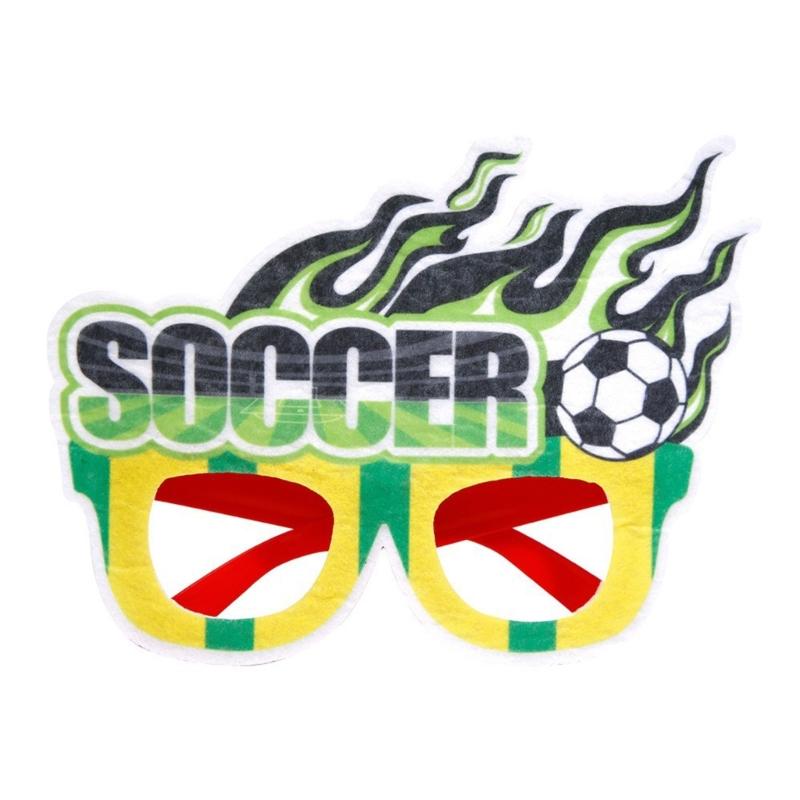European Cup Party Glasses Football Glasses Frame Football Eyeglasses for Teen Adult Party Decoration and Sports Event