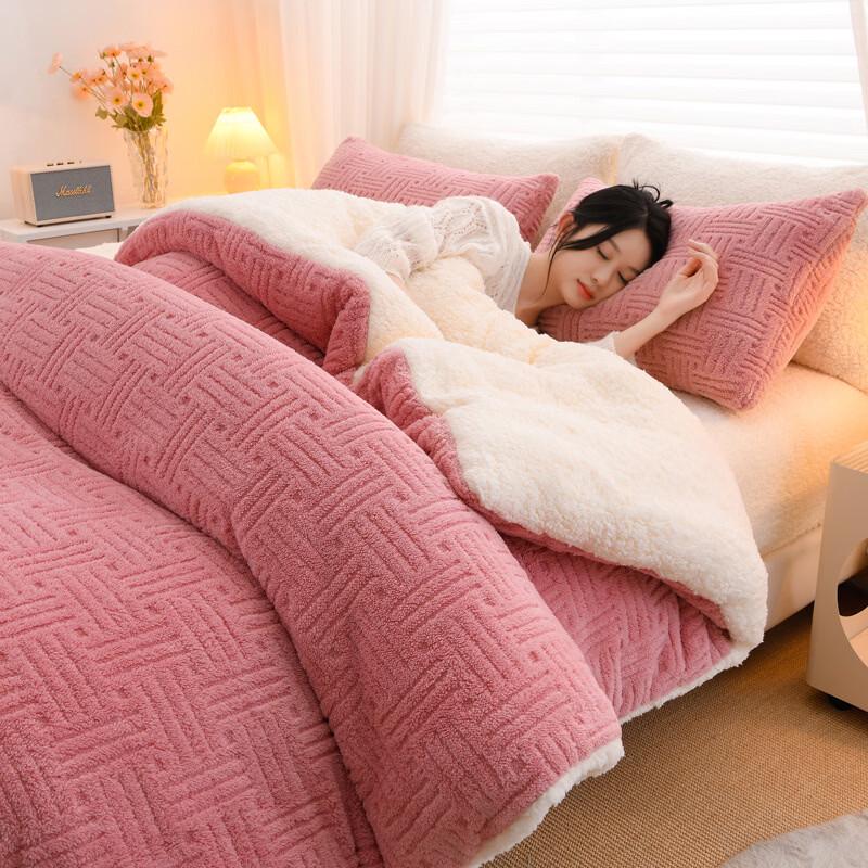 oeny Super Soft Lamb Fleece Winter Quilt