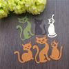 Animal Cat Metal Cutting Dies for Diy Handmade Dies Stencils Decorative Paper Card Making Dies Embossing
