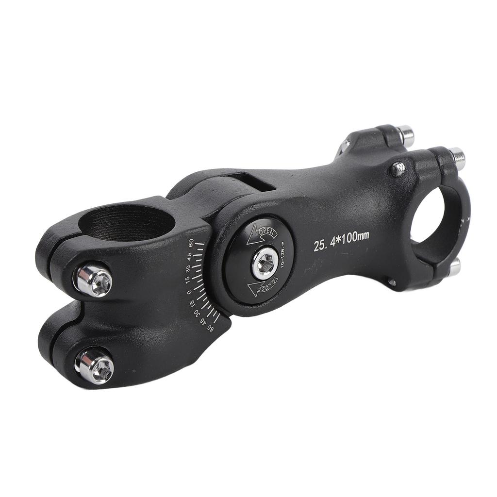 100mm Cycle Stem Riser Aluminum Alloy 60 Degree Adjustable Mountain Cycle Handlebar Suspension Stem for Handlebar