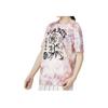 Tie-Dye Floral Print Sports Short Sleeve T-Shirt Women Tops Pink VN0A54KUZG7