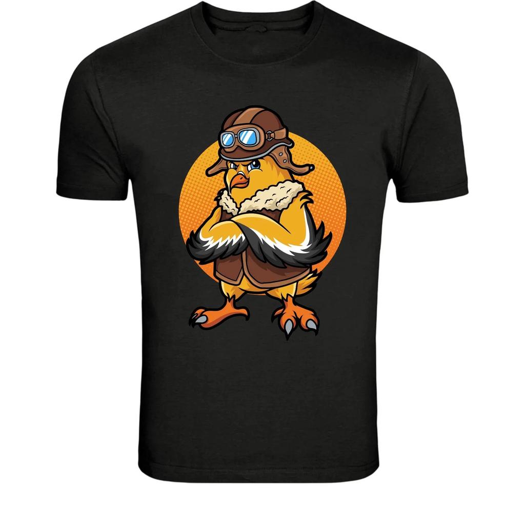 Pilot Duck Aviator T-Shirt - Funny Cartoon Airplane Pilot Bird