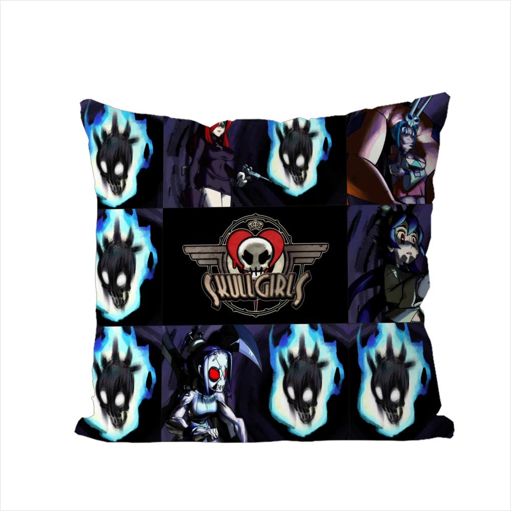 Skullgirls Pillow Case For Car Sofa Decorative Home Doublesided Print Plush Square Throw Pillow Cushion Cover