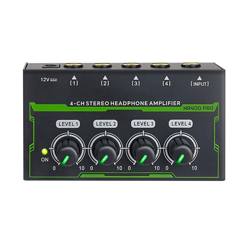 4 Channel Headphone Amplifier for Mixers Headphone Mixers Amplifier Headphone Splitter LED Headphone Amplifier Splitter
