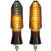 2Pcs Motorcycle LED Turn Signal Lights Mini Amber Flashing Light Blinker Turn Signal Lamp 12V Moto Indicator Accessories