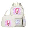 4-teiliges/Set Cartoon Anime K-Pop bedruckter Rucksack mit Federmäppchen Handtasche für Teenager Schüler Junge Mädchen Schultasche Schultasche Große Kapazität Reisetasche