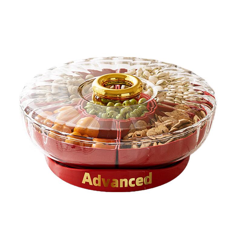 Changbaosen Rotatable Snack & Fruit Tray with Lid