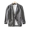 100% Baumwolle Atmungsaktiver Herren-Blazer Anzugjacke für Herren Schwarzer Mantel für den Sommer Business Leichte Herrenkleidung