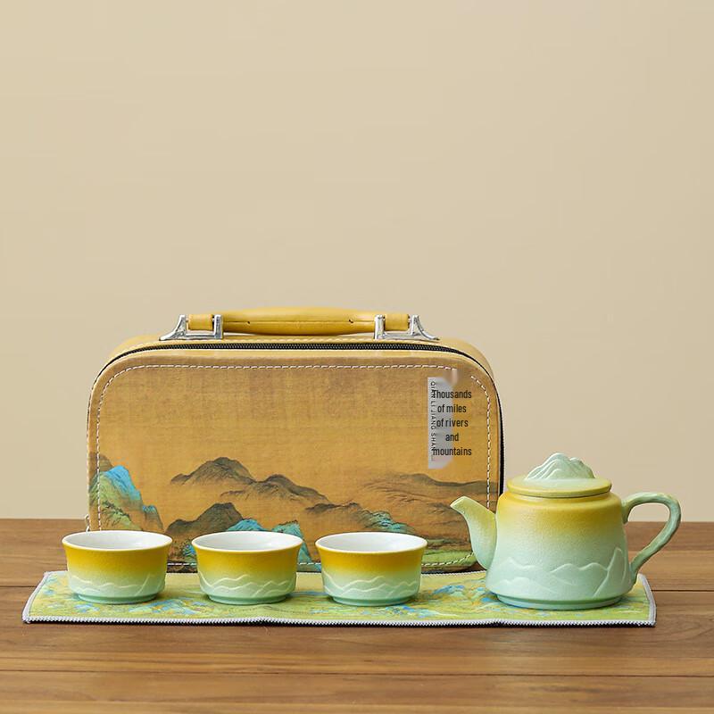 

DH Thousands of Miles of Rivers and Mountains Ceramic Tea Gift Set 5-piece