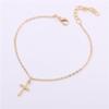 Trendy Summer Cross Anklet: European & American Style Foot Jewelry