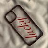 Y2K French English Lucky Phone Case For iPhone 17 16 Pro 15 14 13 12 11 XR XS Max 7 8 Plus Simple Letter Clear Hard Cover Fundas
