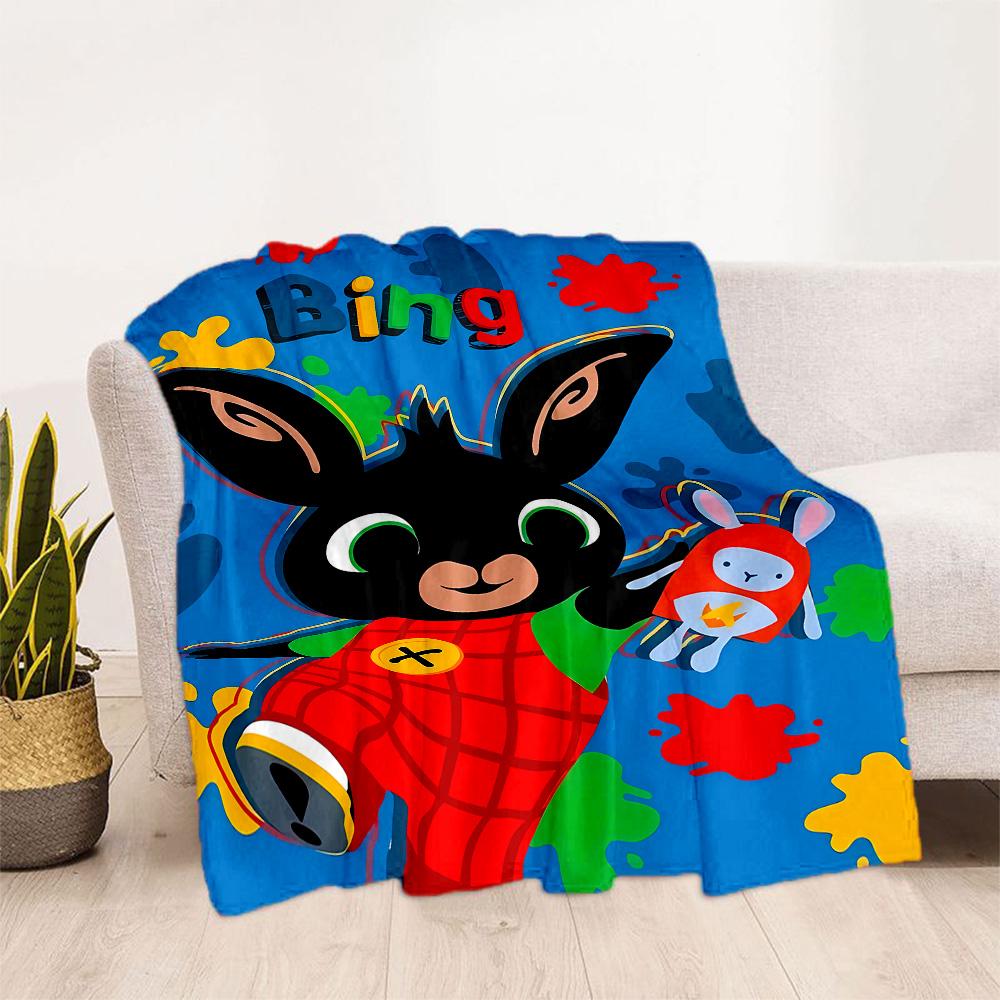 Bing's Colorful Adventure Blanket Warmthful Decor Suitable for Chair Picnics Bed Four Seasons Multipurpose Modern