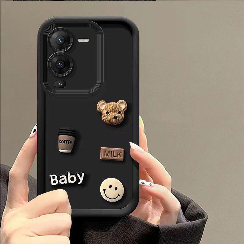 A 21S 51 71 31 Cute 3D Bear Cartoon Silicone Soft Case For Samsung Galaxy A24 A54 A34 A14 A04S A05S A15 5g Bumper Back Cover