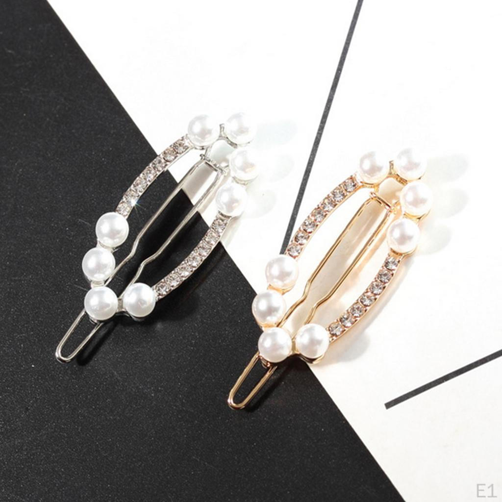 Fashion Crystal Hairpin Pearl Snap
