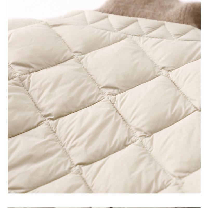 Autumn and Winter Loose and Fashionable Diamond Shaped Stand Up Collar Warm Women's Jackets