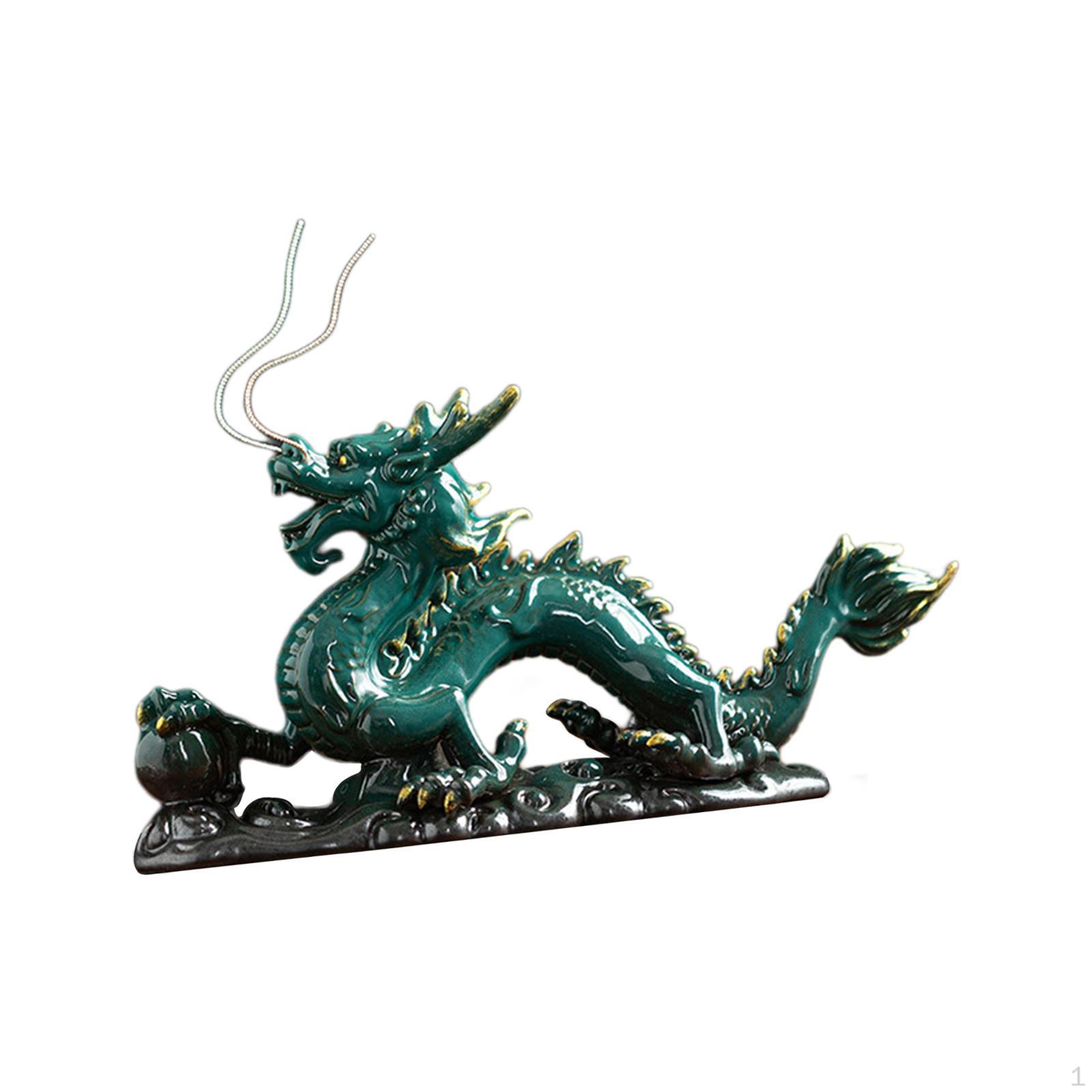 

Китайская фигурка дракона - элемент домашнего декора зелёный