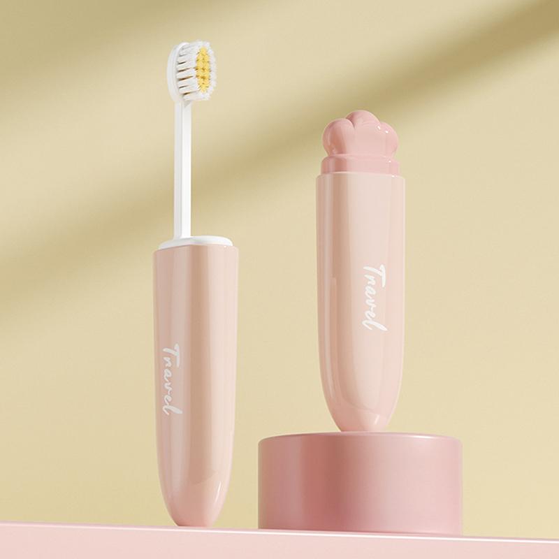 

Carrot Shape Travel Toothbrush Portable Folding Tooth Brush Outdoor Camping Tooth Brush Soft Toothbrush Oral Cleaning Tools розовый