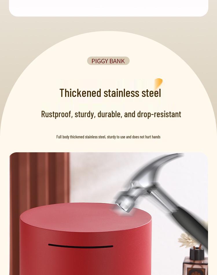 2025 Ulusal Trend Tarzı Kırılmaz Kumbara - Yetişkinler ve Çocuklar İçin - Şanslı Tasarruf, Kalınlaştırılmış Tasarım