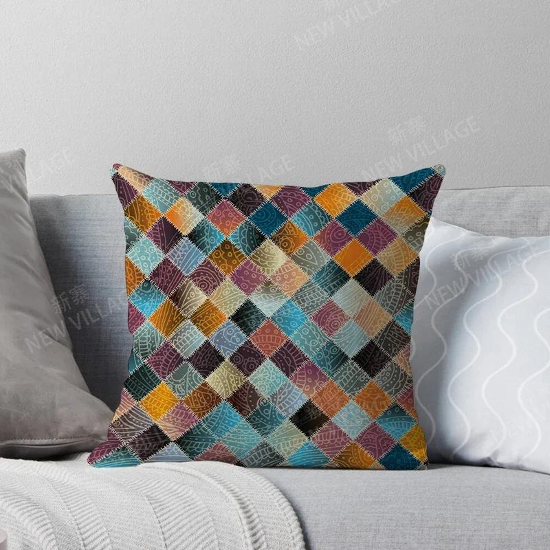 Fall Home Decor Autumn Living Room Throw Pillow Cover Sofa Boho Cushion Cover Mandala