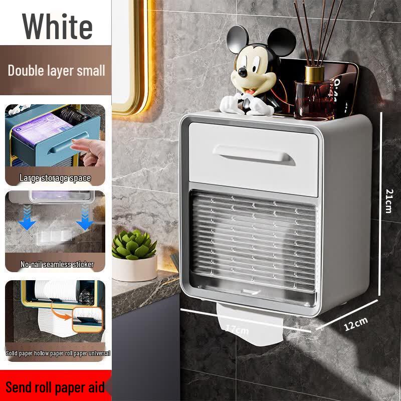 LIEI Wall-Mounted Waterproof Toilet Paper Holder
