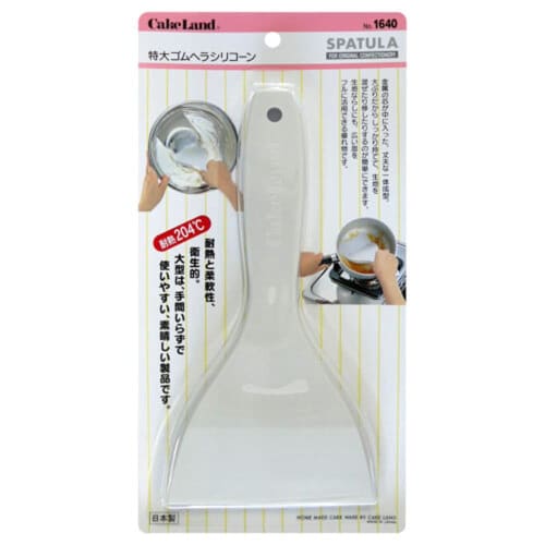 Tiger Crown Spatel, Weiß, 106 x 216 x 13 mm, Extra Großer Silikonkautschuk-Spatel, Hergestellt in Japan, 1640
