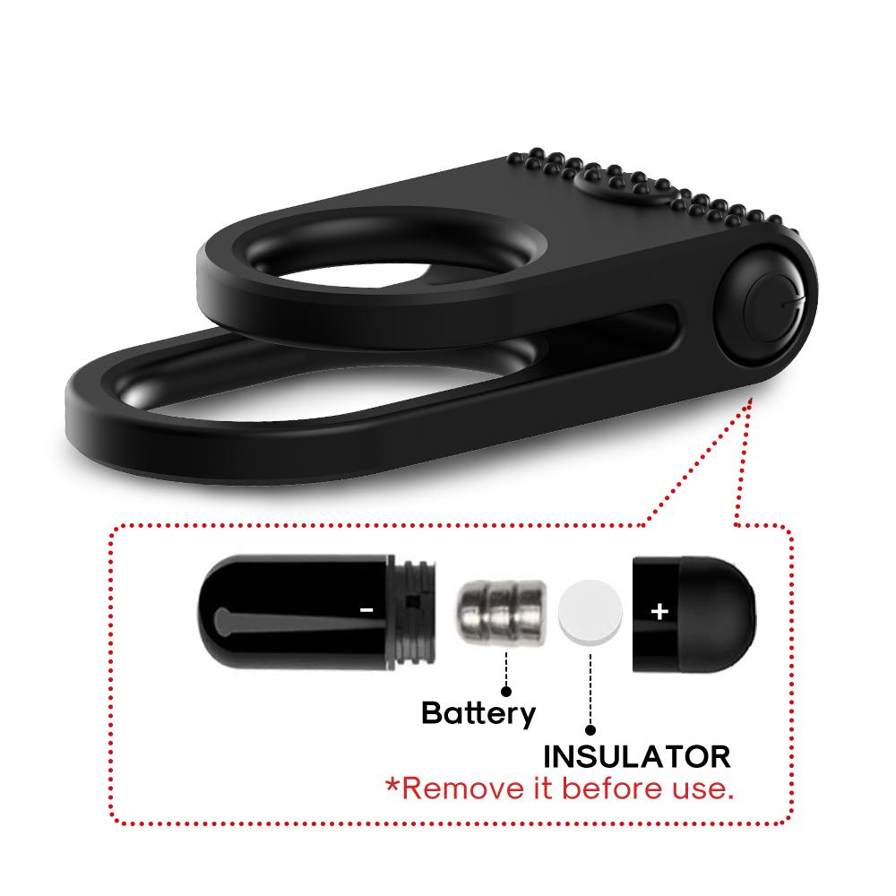 Male Penis Cock Ring Vibrator Delay Ejaculate Testicle Scrotum Ball Stretcher Cockring Clitoris Stimulate Couple Sex Toy For Men
