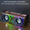 Transparente Mecha-Lautsprecher Bluetooth 5.0 Kabelloser Doppelbass-Membran-Subwoofer Musik TWS RGB-Licht Mini-Party-Lautsprecher