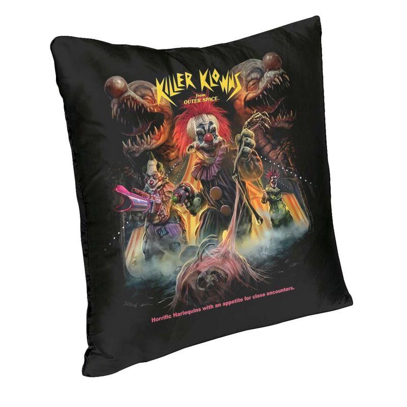 Killer Klowns From Outer Space Funny Horror Movie Cushion Cover 45x45cm Home Decorative Printing Throw Pillow Sofa Double Side
