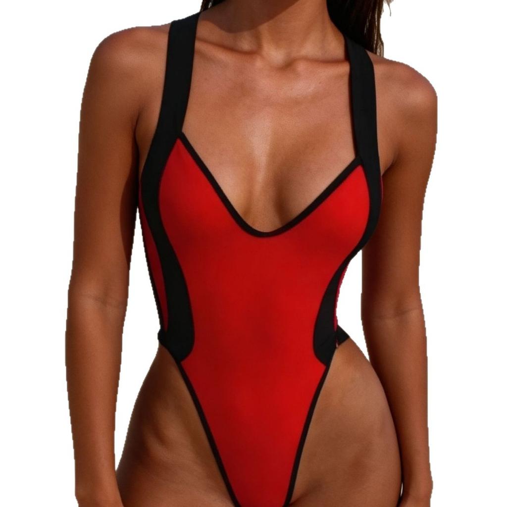 Maillot de bain européen et américain pour femme sexy conservateur une pièce nouveau bikini à empiècement haut de gamme en stock