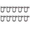 CYCLI-10Pcs M6x38mm Straight D-Shackle, Short, Stainless Steel AISI 316