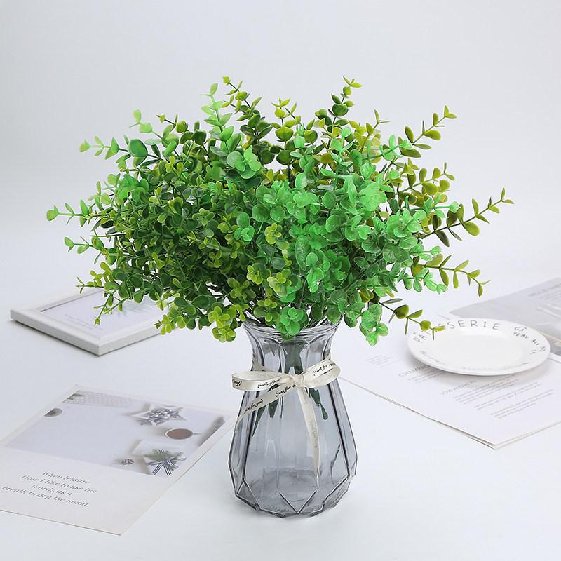 Artificial Green Potted Plants: Decorative Eucalyptus and Money Plant Leaves for Living Room
