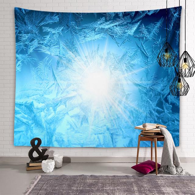 Zimní sněhová vločka vzor ledu Nástěnná dekorace Tapiserie Nástěnné umění Osobnost Tapiserie Obývací pokoj Ložnice Pokoj Domácí dekorace