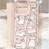 White Cartoon Cat Phone Case IPhone 16 Pro Max 14 15 16 Plus 13 14 12 11 Pro Max Transparent Shockproof Mobile Phone Case