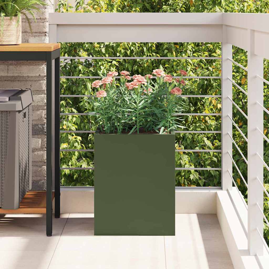 Garden Planter Olive Green 32 X 32 X 40 Cm