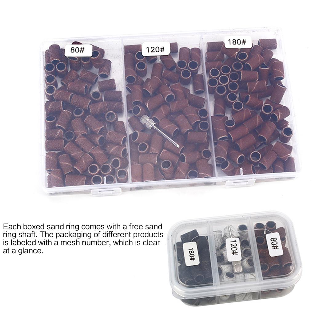 Nail Drill Bits Sanding Bands Set for Nail Drill File Acrylic Nails Gel Removin