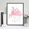 Watercolor Flamingo Canvas Painting Modern Living Room Bedroom Study Art Decor