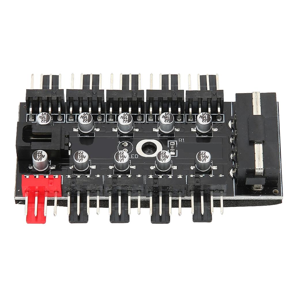 PC Chassis Fan Hub Computer Tempreture Regulator 4pin CPU Cooling Hub for Computer Case With PWM Cable4D Interface