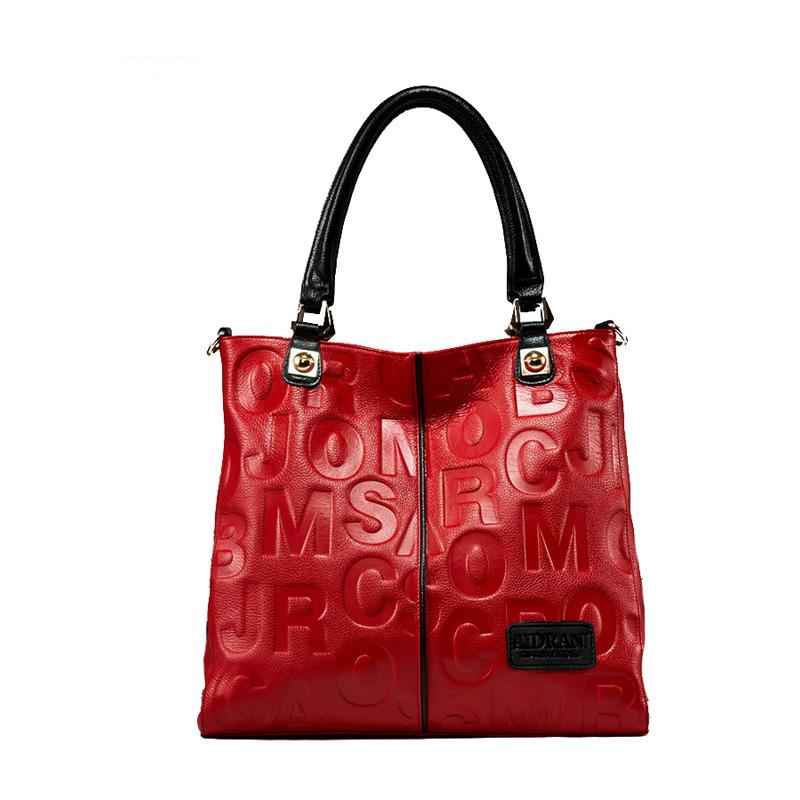 Aidrani 2026 New Genuine Leather Women's Bag, Fashionable Versatile Cowhide Shoulder & Crossbody Bag, Large Handbag for Ladies