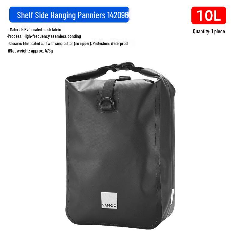 

SAHOO 142096 Waterproof 10L Single Side Pannier Bag for Mountain Bike Cycling Capacity approx. 10L чёрный